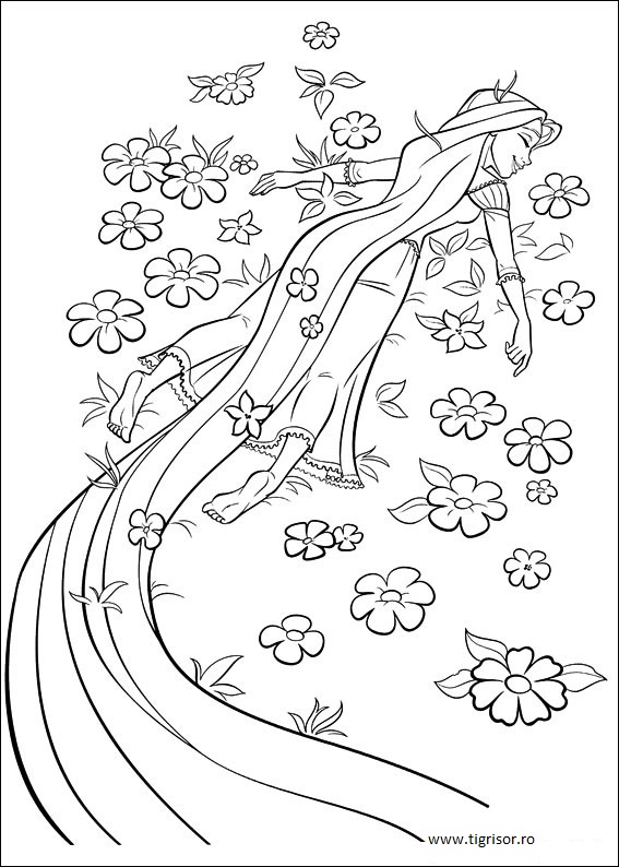 tangled coloring pages advanced - photo #4
