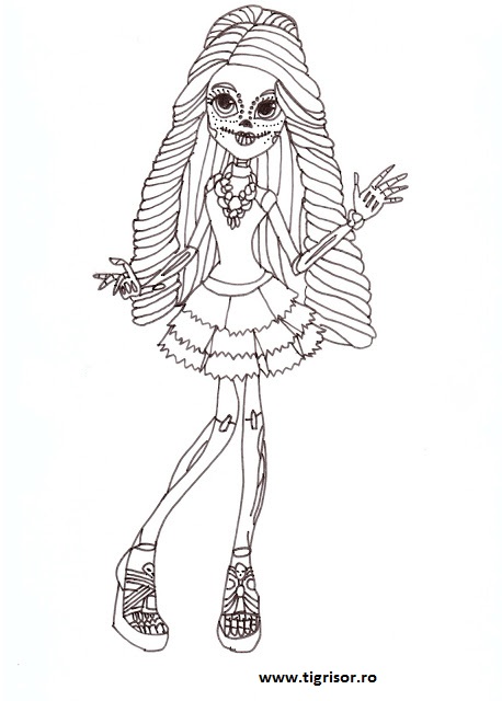 planse de colorat cu monster high